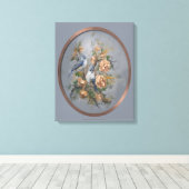 Tufted Titmouse 16x20" Canvas Afdruk (Insitu (Houten vloer))