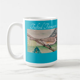 Tufted Titmouse Azure Blue Koffiemok