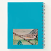 Tufted Titmouse Azure Blue Notitieboek (Achterkant)