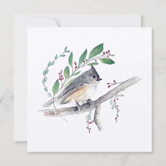 Tufted Titmouse Bird Art (Voorkant)