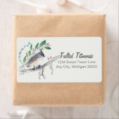 Tufted Titmouse Bird Art Etiket (Insitu)