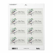 Tufted Titmouse Bird Art Etiket (Full Sheet)