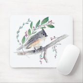 Tufted Titmouse Bird Art Muismat (Met muis)