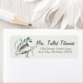 Tufted Titmouse Bird Art Return Label (Insitu)