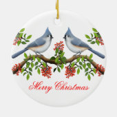 Tufted Titmouse Couple Holiday Ornament (Achterkant)