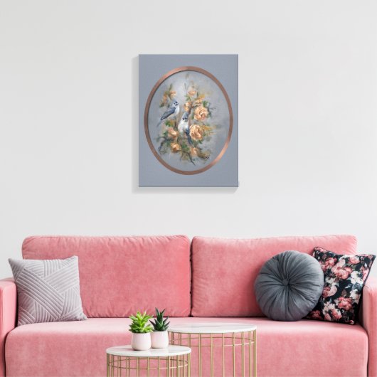 Tufted Titmouse decor Canvas Afdruk (Insitu (Woonkamer))
