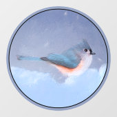 Tufted Titmouse schilderij - Originele Wild Bird A Raamsticker (Vel)