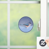 Tufted Titmouse schilderij - Originele Wild Bird A Raamsticker (Huis)