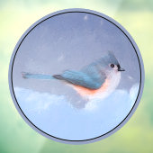 Tufted Titmouse schilderij - Originele Wild Bird A Raamsticker (Vel 3)