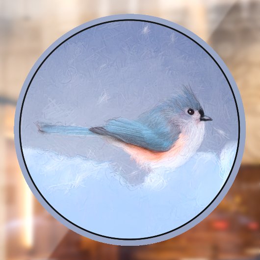 Tufted Titmouse schilderij - Originele Wild Bird A Raamsticker (Vel 2)