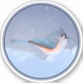 Tufted Titmouse schilderij - Originele Wild Bird A Sticker (Voorkant)