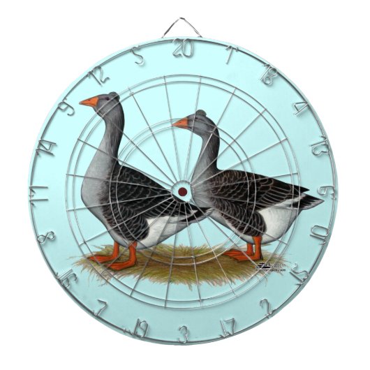 Tufted Toulouse Geese Dartbord (Voorkant)