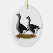 Tufted Toulouse Geese Keramisch Ornament (Rechts)