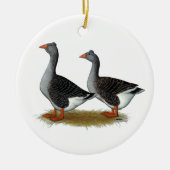 Tufted Toulouse Geese Keramisch Ornament (Voorkant)