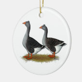 Tufted Toulouse Geese Keramisch Ornament (Links)