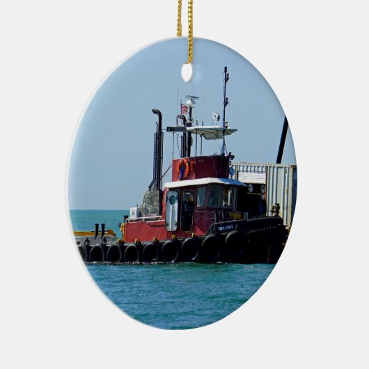 Tug at Work Keramisch Ornament (Rechts)