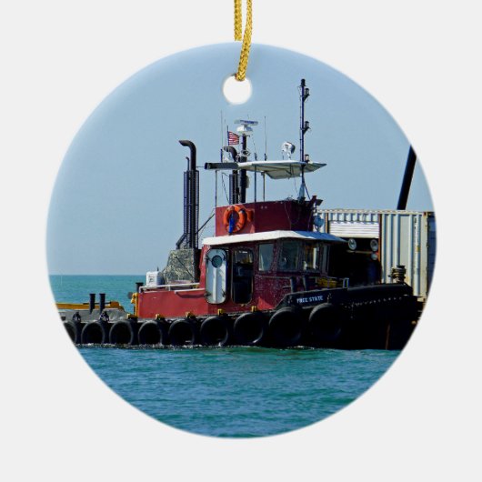 Tug at Work Keramisch Ornament (Voorkant)