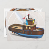 Tug Boat Briefkaart (Voorkant / Achterkant)