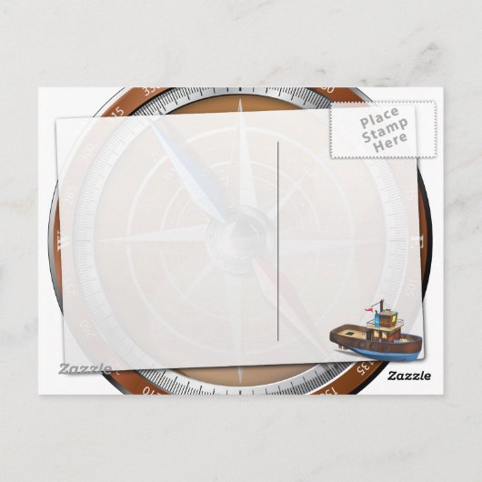 Tug Boat Briefkaart (Achterkant)
