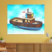 Tug Boat Canvas Afdruk (Insitu (Woonkamer))