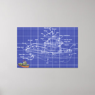 Tug Boat Canvas Afdruk