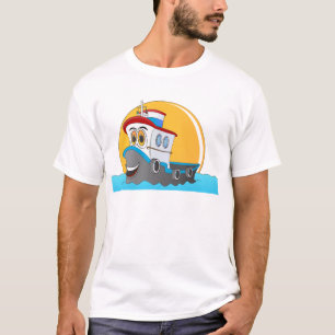 Tug Boat-Cartoon T-shirt