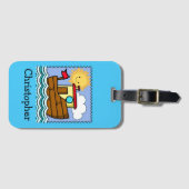 Tug Boat - Gepersonaliseerd Bagagelabel (Voorkant (horizontaal))