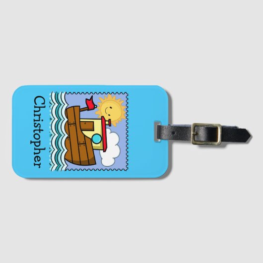 Tug Boat - Gepersonaliseerd Bagagelabel (Voorkant (horizontaal))