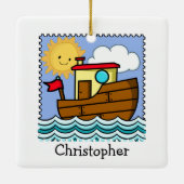 Tug Boat - Gepersonaliseerd Keramisch Ornament (Achterkant)