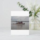 Tug Boat in de mist Briefkaart (Staand voorkant)