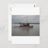 Tug Boat in de mist Briefkaart (Voorkant / Achterkant)
