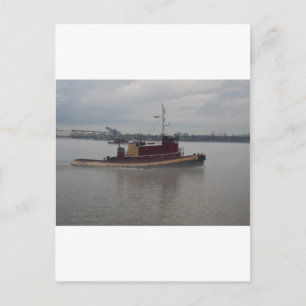 Tug Boat in de mist Briefkaart
