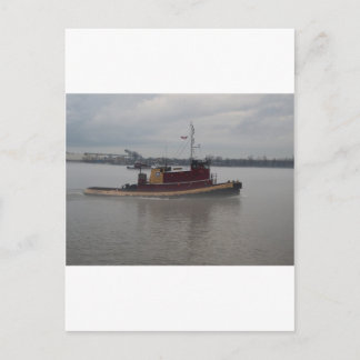 Tug Boat in de mist Briefkaart