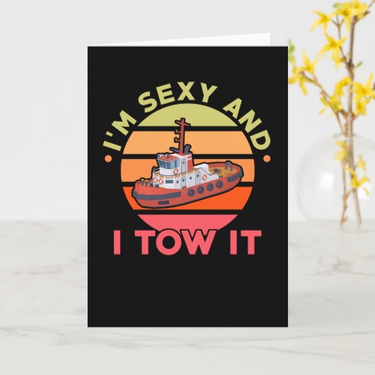 Tug Boat Kaart (Gele Bloem)