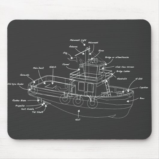 Tug Boat Muismat (Voorkant)