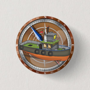 Tug Boat Ronde Button 3,2 Cm