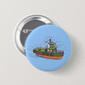 Tug Boat Ronde Button 5,7 Cm (Voorkant /achterkant)