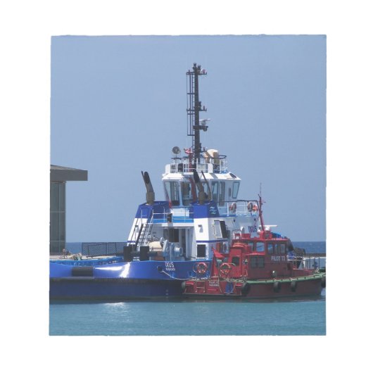 Tug-boot en loodsboot notitieblok (Voorkant)