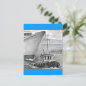 Tug-boot Towing Cruise Ship Briefkaart (Staand voorkant)
