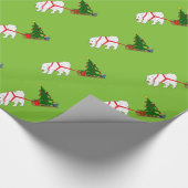 Tug de Samoyed die kerstboom aan het trekken is Cadeaupapier (Hoek)