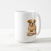 Tug Life - Bulldog Pup met houding Koffiemok (Voorkant rechts)