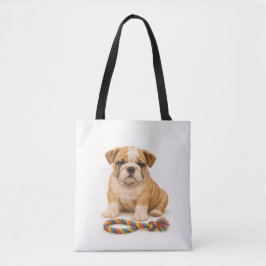 Tug Life - Bulldog Pup met houding Tote Bag