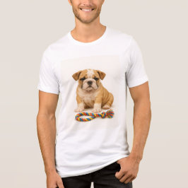 Tug Life - Bulldog Pup met houding Tri-Blend Shirt