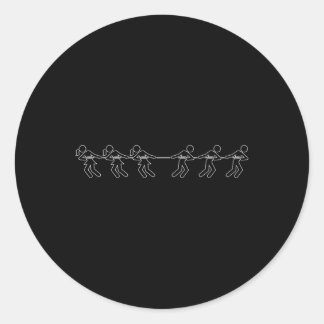 Tug of War Sportsleepboot Ronde Sticker