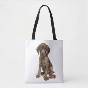 Tug of Whimsy – Duitse Kortharige Pointer Puppy Tote Bag