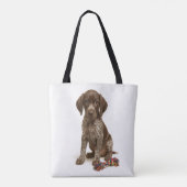 Tug of Whimsy – Duitse Kortharige Pointer Puppy Tote Bag (Achterkant)