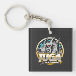 TUGA Wolf Gaming Logo Esports Stijl Sleutelhanger