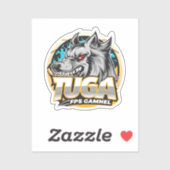 TUGA Wolf Gaming Logo Esports Stijl Sticker (Vel)
