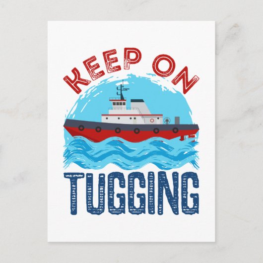 Tugboat Continue at Tugling Briefkaart (Voorkant)
