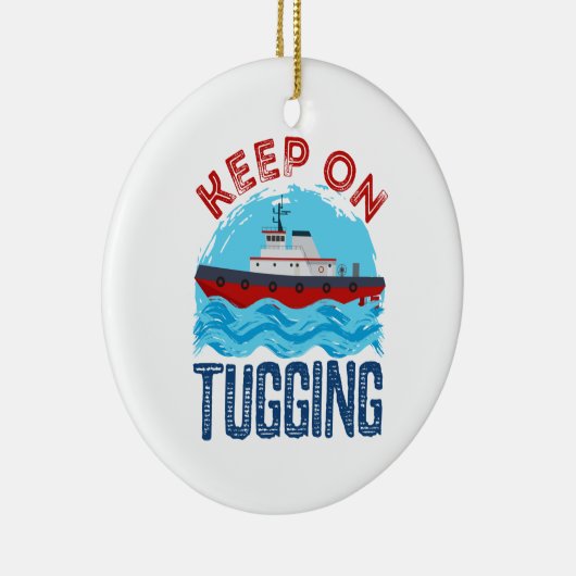Tugboat Continue at Tugling Keramisch Ornament (Rechts)